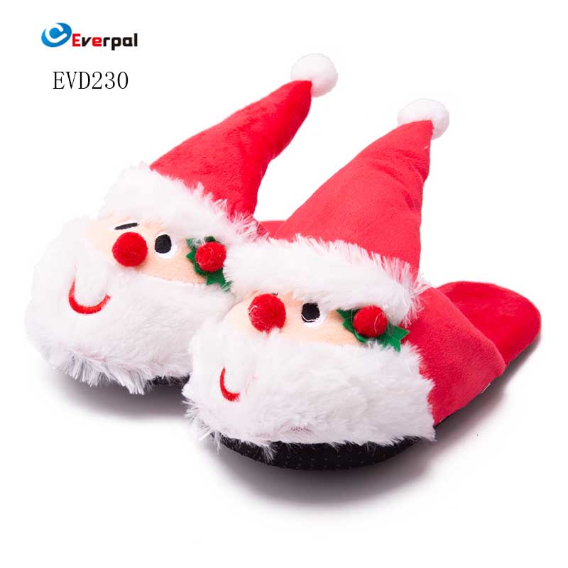 Zapatillas navideñas cálidas de invierno de Papá Noel