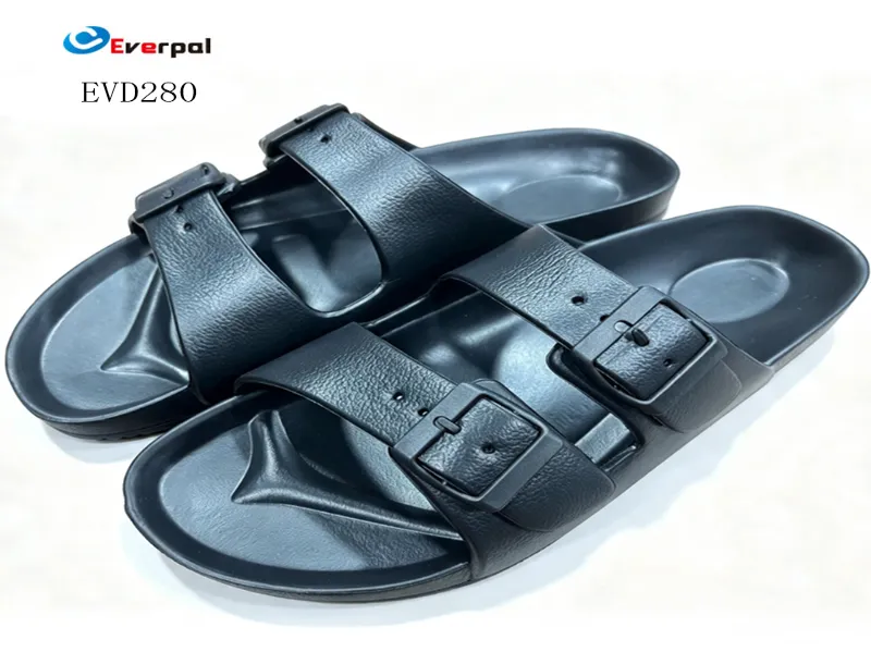 Sandalias deslizantes de EVA con doble hebilla ajustable unisex